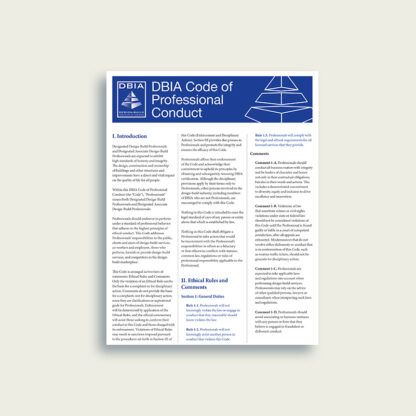 DBIA Code of Professional Conduct