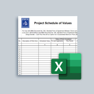 Contract - DBIA 500-D1 - Project Schedule of Values